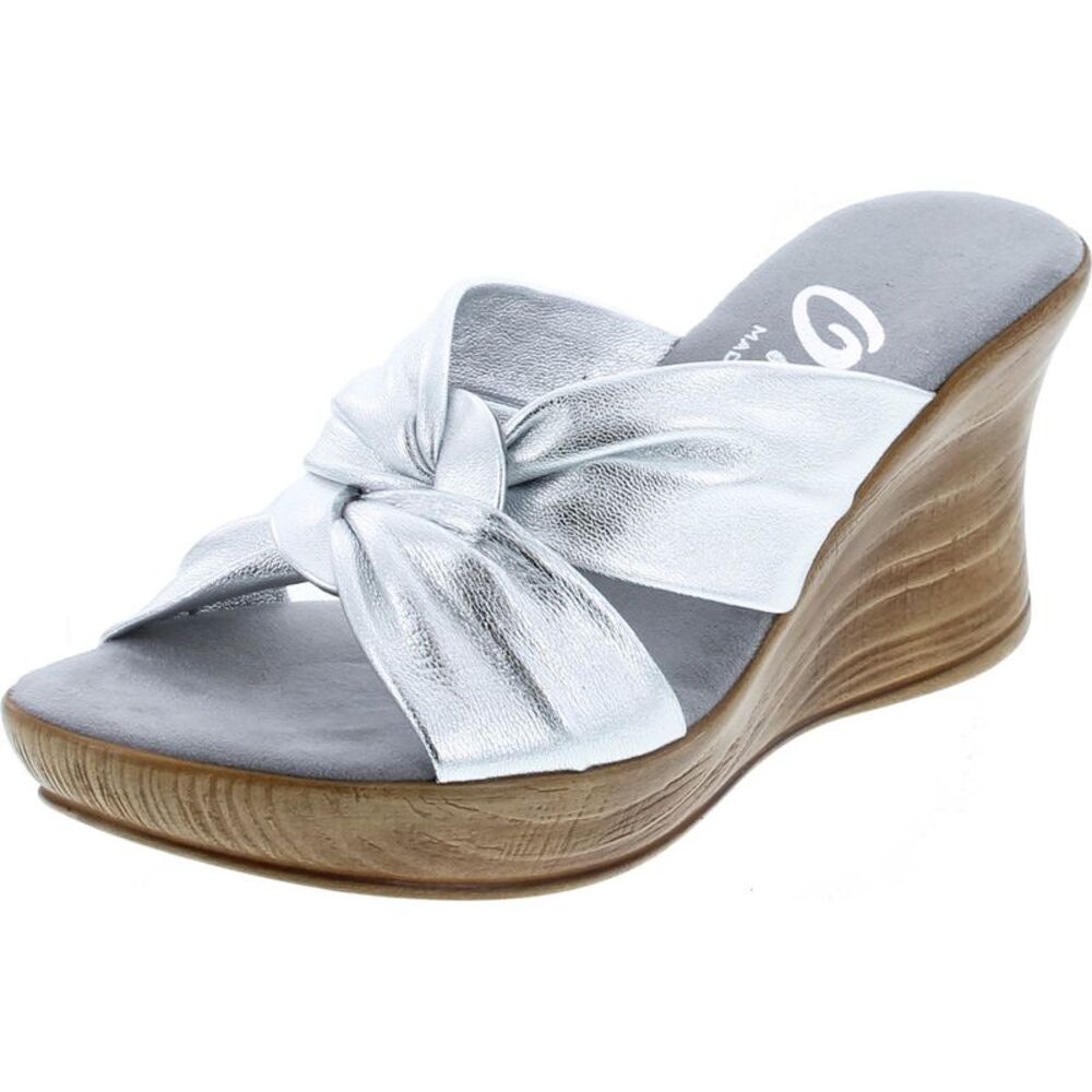 Onex Puffy Silver Womens sandals 10 NEW
